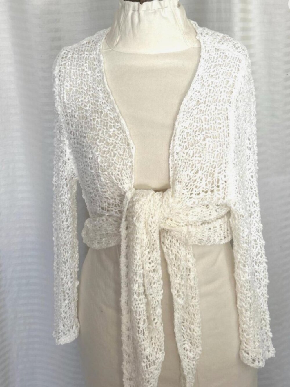 Lani Lau white shrug / cardigan